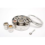 The Three Sisters India Hand Crafted Stainless Steel Masala Dabba Spice Tins | Kitchen | Seasoning Canisters With Indian Spic