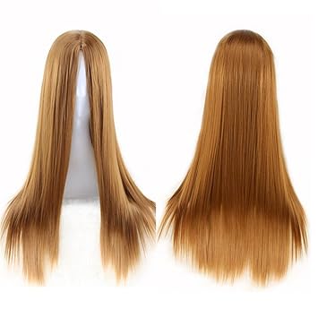 Amazon Com S Ssoy 70cm Wigs Women S Long Straight Cosplay Middle