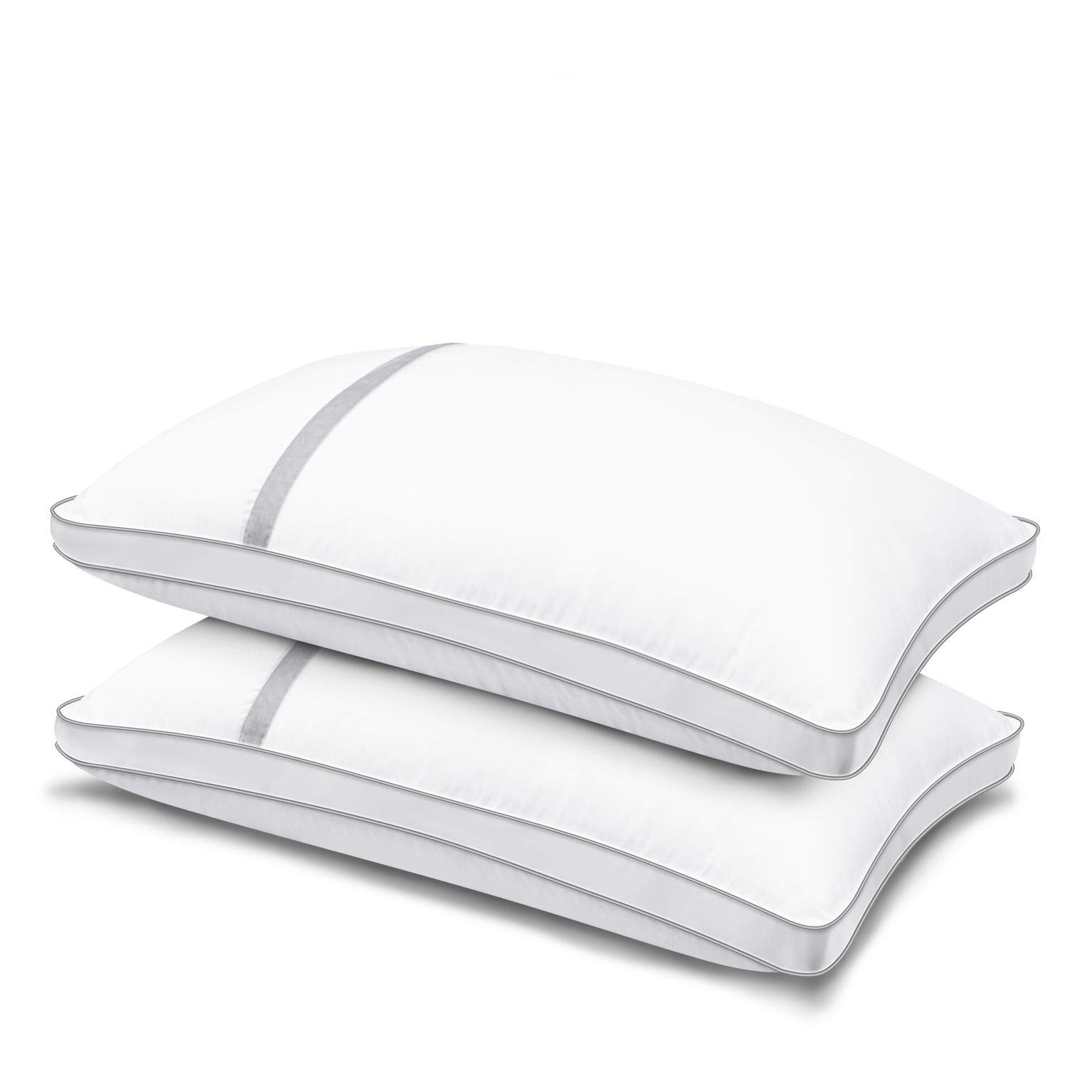 BedStory 2 Pack Hotel Quality Pillows, Down Alternative, Supportive Filled Pillows for Neck/Back/Side Sleepers, Standard Size 42x70cm