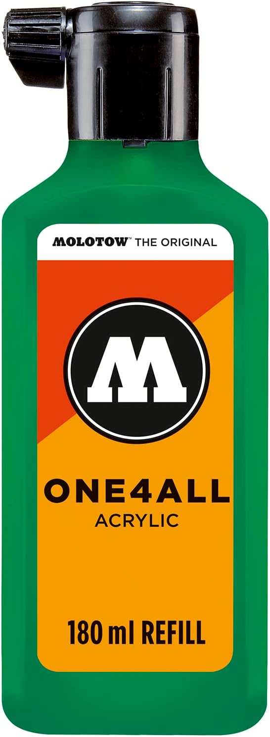 Molotow ONE4ALL Refill Acryl, Farbe 235 türkis 180 ml, Nachfülltinte für Permanentmarker