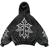 RoseSeek Boy's Y2K Graphic Hoodies Hooded Neck Long Sleeve Vintage Sweatshirts Pullover Streetwear