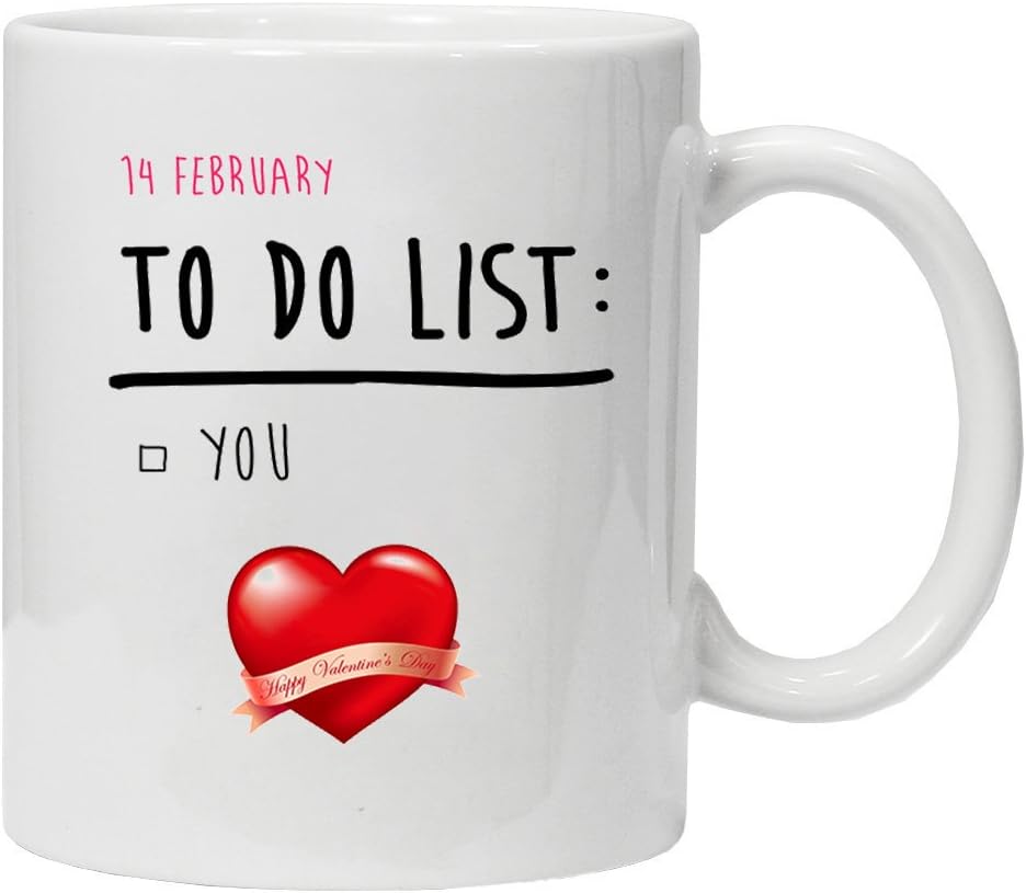 14 February to do List - Novelty 11oz Premium Quality Gift Drinking Mug & Gift Box Set Tea Coffee for Office Work Home