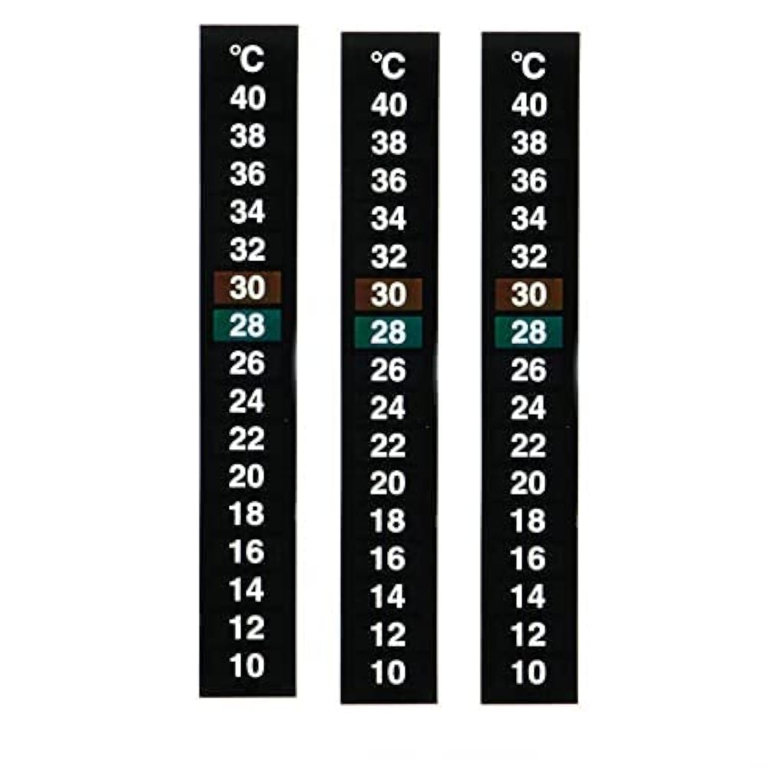CENPEK 3Pcs Thermometer Strip Aquarium Tank Fish Thermometer Temperature Sticker Digital Dual Scale