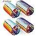 Aneco 4 Pack 14 by 84 Inch Mexican Table Runner Mexican Serape Blanket Cotton Colorful Fringe Table Runners for Mexican Party Wedding Kitchen Outdoor Decorations