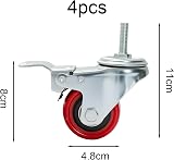 Holdfiturn 4Pcs Heavy Duty Castor Wheels 50mm Swivel with Brakes view 5