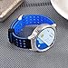 Moretek 18mm Quick Release Silicone Watch Replacement Band Wrist Straps for Huawei Watch / Huawei Fit / Withings Activite or Compatible With Any 18mm Traditional Watch Use (Black Blue)