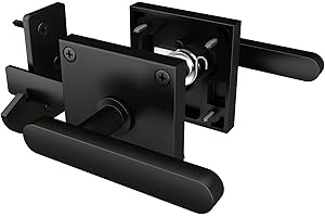Sdstone Double Side Gate Latch，Heavy Duty Swinging Door Latch Gate Hardware for Wooden Fence,Gate Hardware for Right Inswing Outdoor Wooden Gates, Pool Gate, Backyard, Garden
