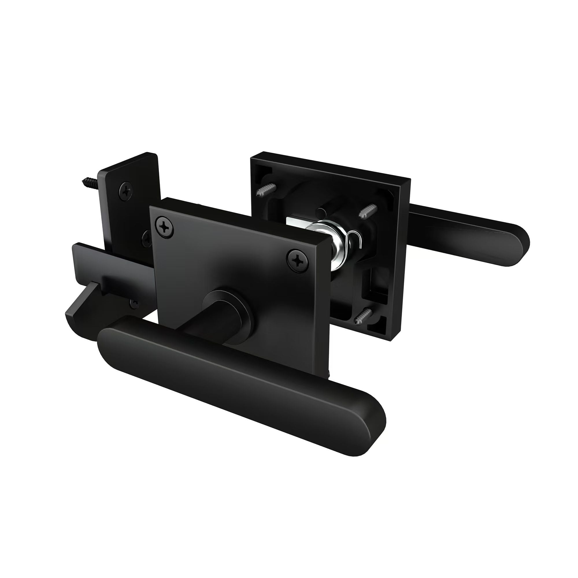 Photo 1 of Sdstone Double Side Gate Latch?Heavy Duty Swinging Door Latch Gate Hardware for Wooden Fence,Gate Hardware for Right Inswing Outdoor Wooden Gates, Pool Gate, Backyard, Garden