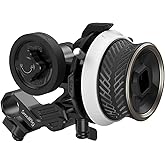 SMALLRIG Mini Follow Focus with 15 mm Rod & Rod Clamp & NATO Rail & Gear Ring Belt and M0.8-43T Gear - 3010