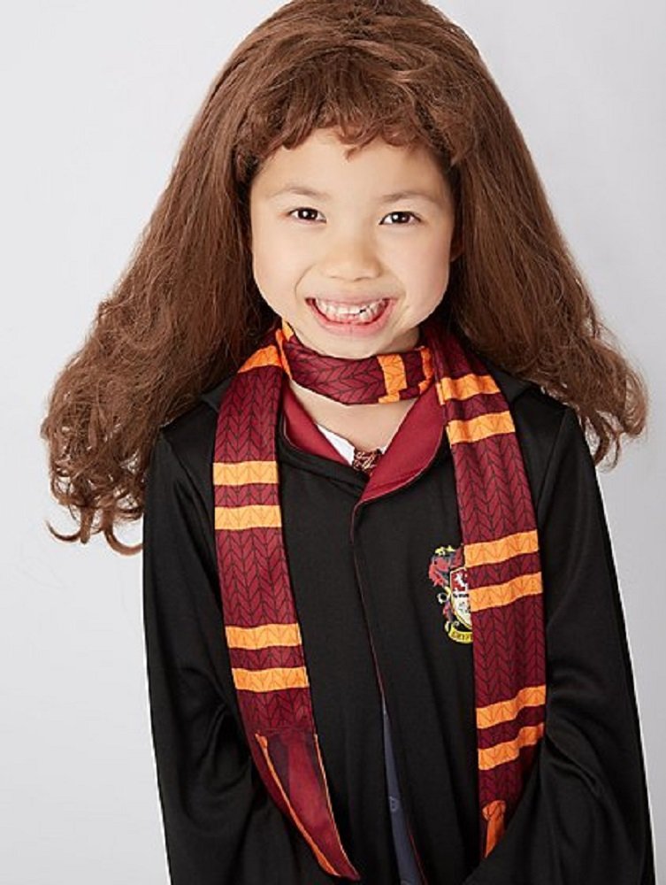 Girls Gryffindor Hermione Granger Fancy Dress Costume Robes, Wand