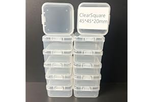 WOTERMLY 12 Pcs Clear Small Plastic Storage Containers with Lids, Ideal for Craft Supplies, Jewelry, Small Toys, Beads, Office & Household Organization