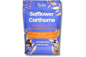 Chirp & Maple Safflower Seed Wild Bird Food - 950g (2lb) Bag - Premium Cardinal Attractant, Squirrel Resistant for Chickadees