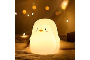 ZKLiLi Cute Penguin Night Light, Penguin Lights for Boys Girls Christmas Gifts Nightlight Kids Teens Room Decor, Silicone Animal Night Lamp(Penguin)