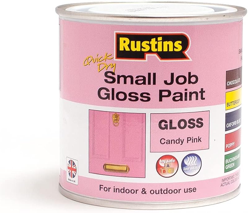 Rustins Small Job Gloss Paint Candy Pink 250ml