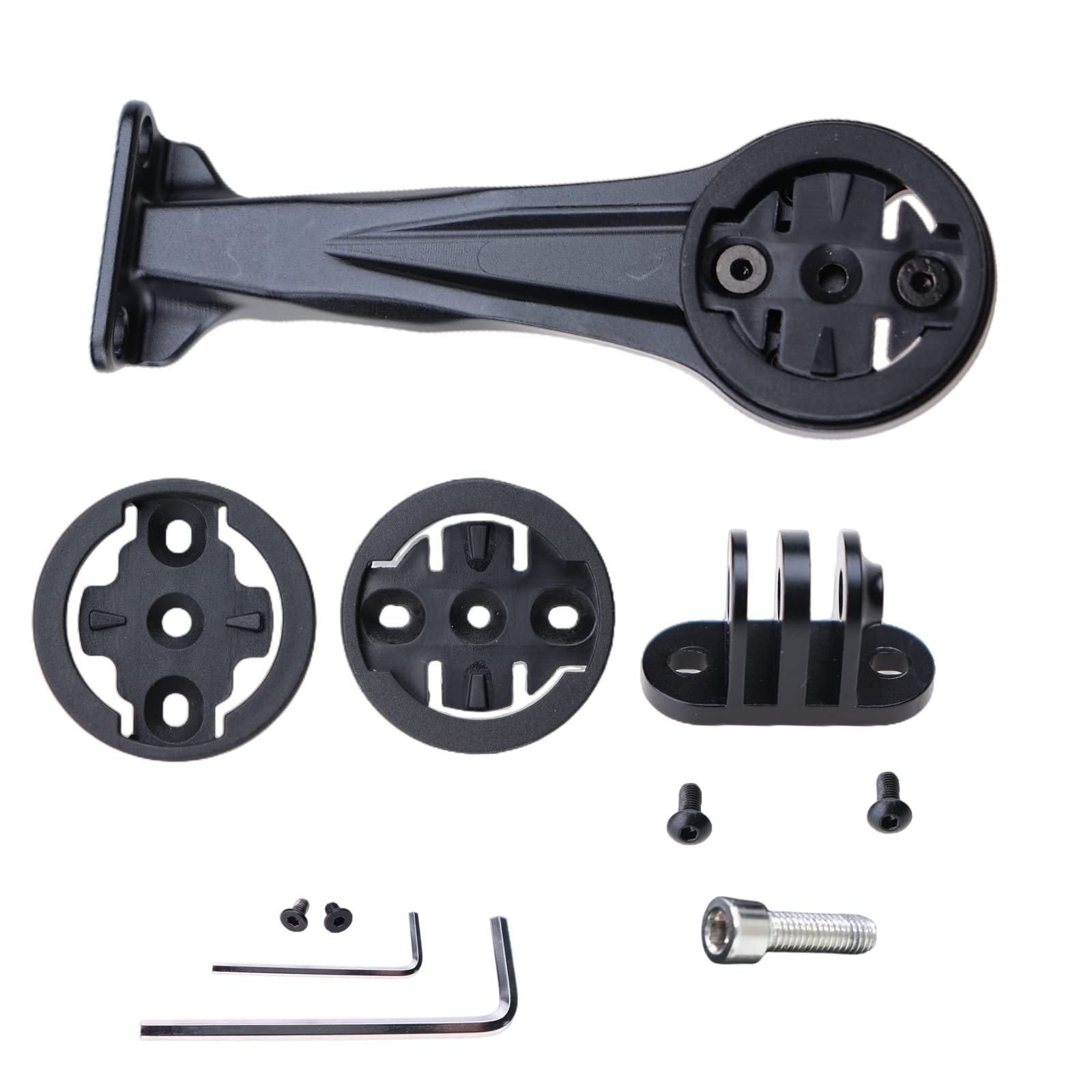 NELboNs Bike Computer Mount Bracket Compatible with Gar min/Magen e/G/G+/Bry ton/Wa hoo Bicycle GPS Computers Integrated Mount with Sport Action Camera Adater for Stem Bar