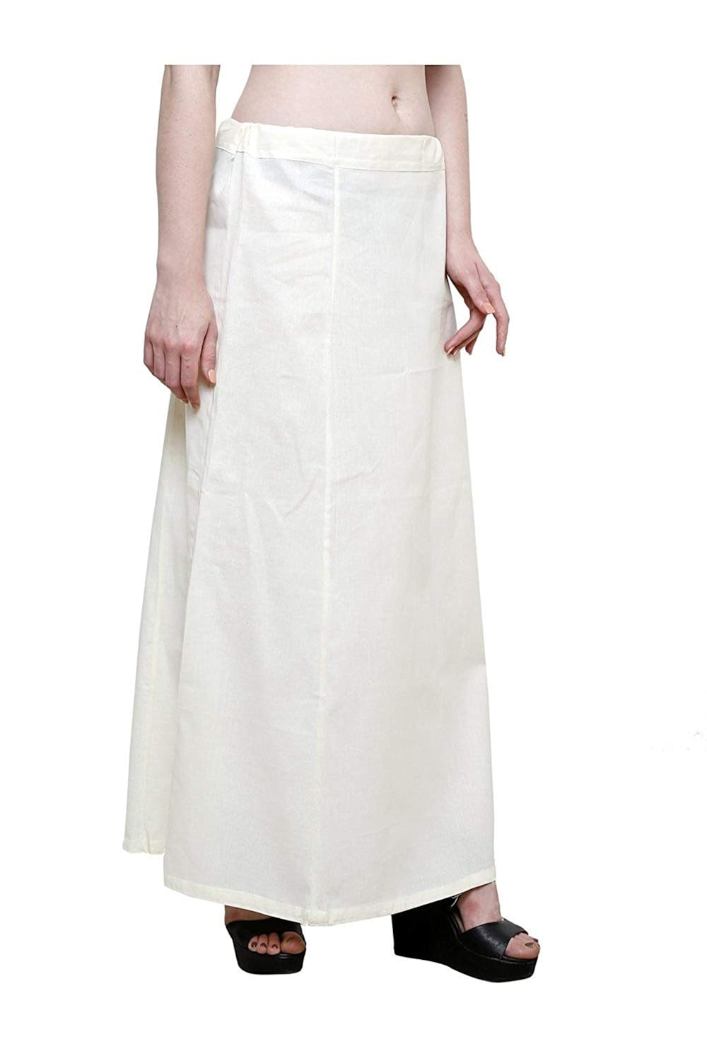 rti group women's cotton cream colour inskirt saree petticoats (rti-033)