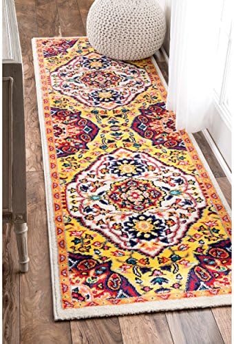 nuLOOM Vibrant Floral Centerpiece Multi Runner Rug (2'5 x 8')