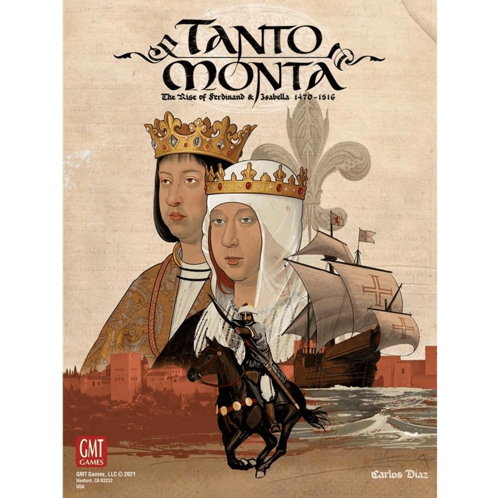 GMT Games Tanto Monta: The Rise of Ferdinand and Isabella - 4 Player Board Game, Age 14+