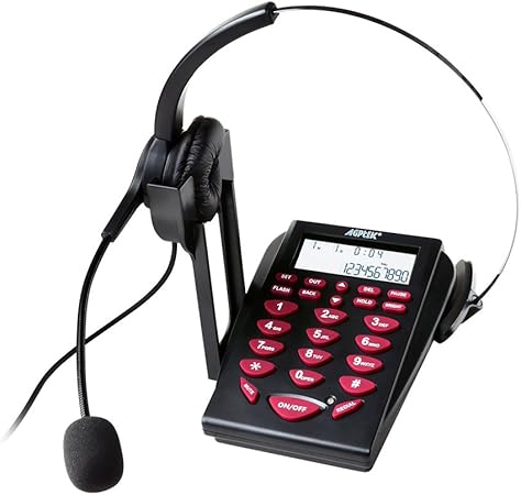 Agptek Call Center Dialpad Headset Telephone 2025
