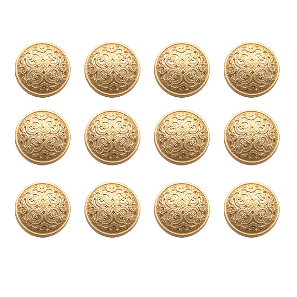 Milisten 30pcs Metal Round Flat Buttons Coats Buttons Jacket Button Shirt Suit Trousers Buttons for DIY Craft Sewing Buttons bronze 20mm