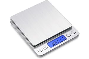 Digital Gram Scale Toprime 500g 0.01g Food Scale High Precision Kitchen Scale Multifunctional Stainless Steel Pocket Scale wi