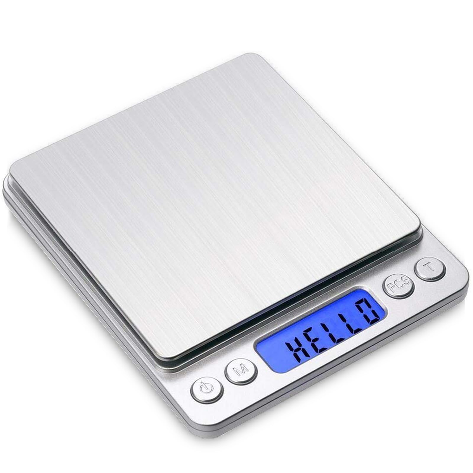 Photo 1 of Toprime Digital Gram Scale 500g 0.01g Food Scale High Precision Kitchen Scale Multifunctional Stainless Steel Pocket Scale with Back-Lit LCD Display Tare PCS Features Silver