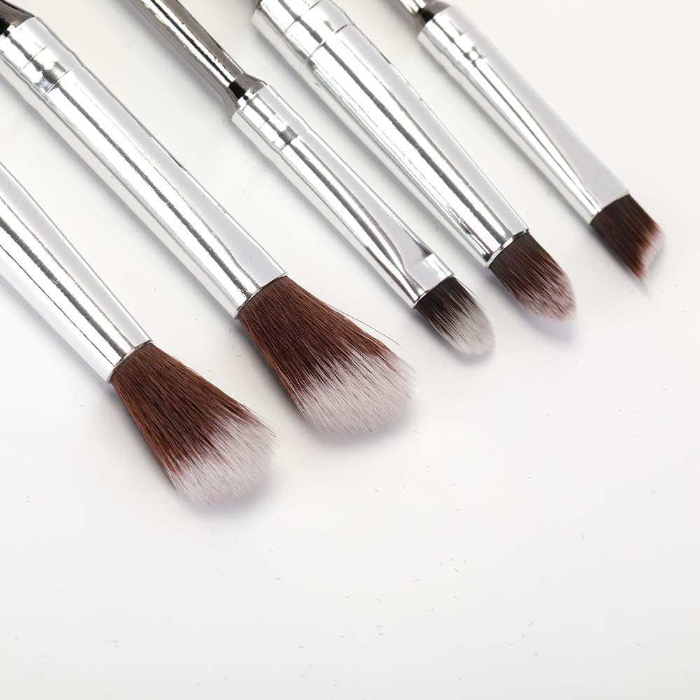 Zhurson Makeup Brush, Magic Wand Brush Gift Set 5 Pcs Nice Hair Bristle Fancy Look, Eye makeup brush with magic wand (black silver) ¡ - Image 5