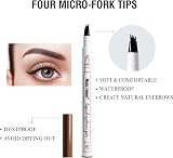 Music Flower Eyebrow Pencil Reddish Brown Waterproof Brow Pen 4 Micro-Fork Tips view 2