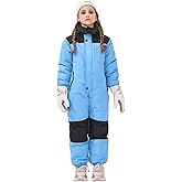 Owntop Kids Toddler Snow Suit One Piece for Boys Girls Lightweight Insulated Ski Suit Windproof Hooded Snowsuit Baby Jumpsuit