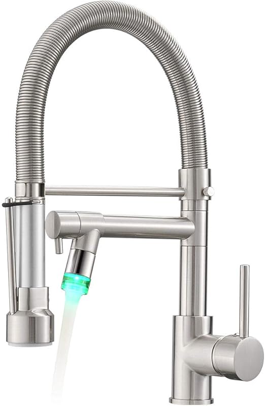 Fapully Kitchen Faucets With Pull Down Sprayer Commercial Single