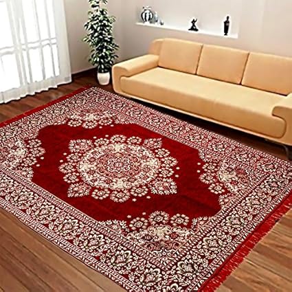 Super India Chenille Carpet - 60 x 84, Maroon
