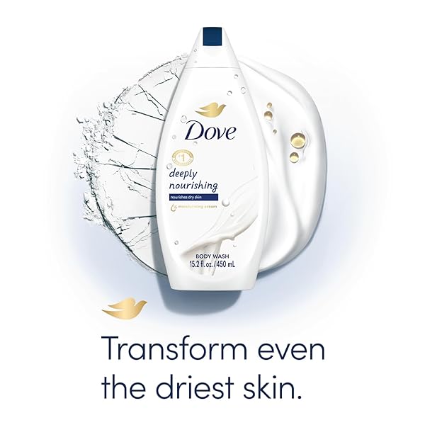 DOVE BODY WASH – DEEPLY NOURISHING FOR SOFTER, SMOOTHER SKIN, 15.2 OZ EA