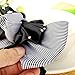 So Beauty Women's Rhinestone Pleated Bowtie Snood Hair Net with French Barrette for Buns Black