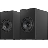 KEF Coda W Wireless Active HiFi Bookshelf Speakers (Pair), Black Titanium | Premium Hi-Fi Bookshelf Speakers with Bluetooth | Turntable, PC &amp; TV Connectivity for Music Records, Gaming &amp; home theater
