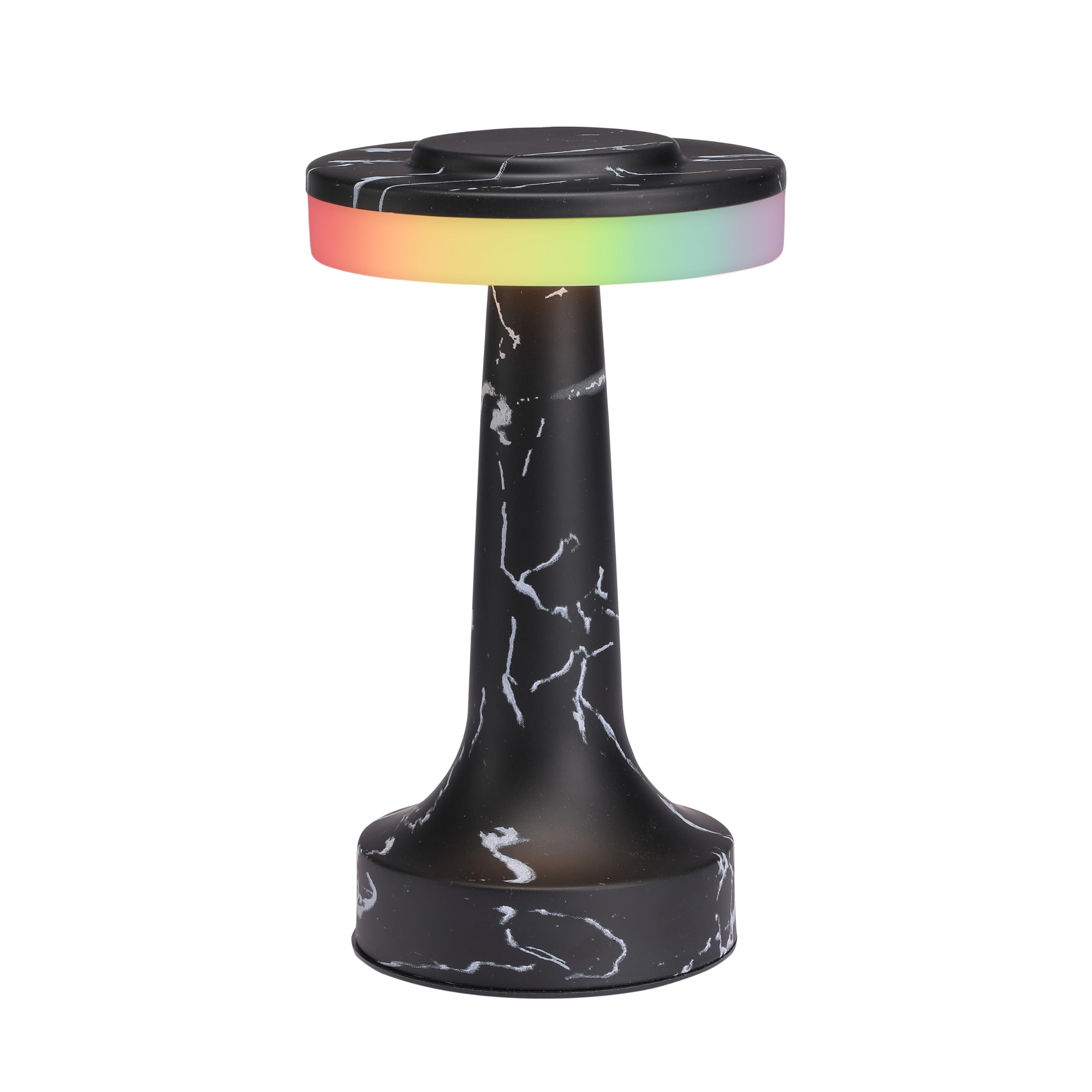Photo 1 of O’Bright Portable LED Table Lamp with Touch Sensor, RGB Light, Dimmable, Rechargeable Battery, Night Light for Kids Nursery, Nightstand Lamp, Bedside Lamp, Black Marble