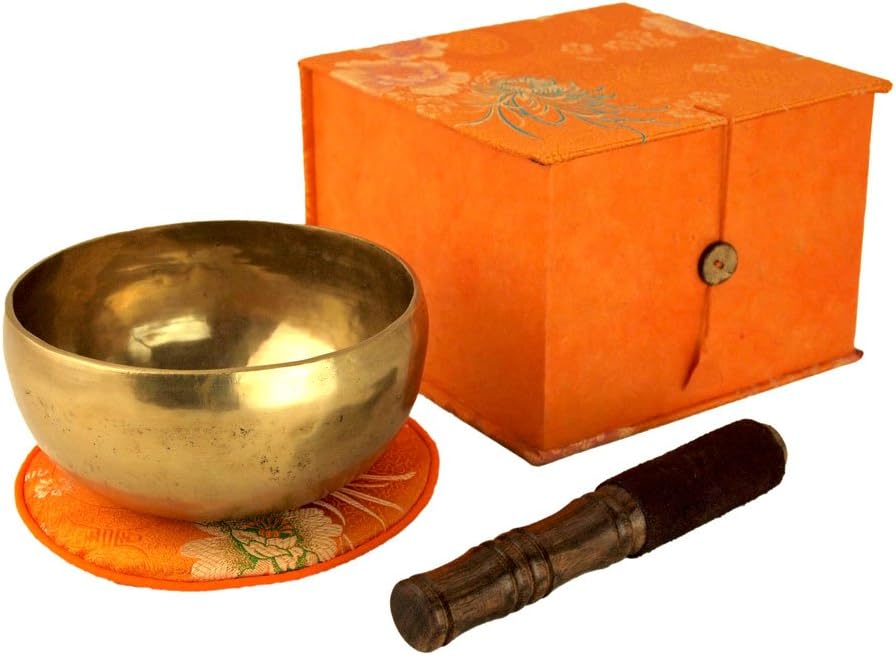 5017-L - Tazón tibetano (en caja, con mazo y cojín): Amazon.es: Instrumentos musicales