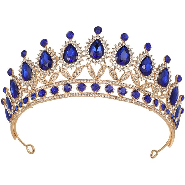 Tiara様 Zirconia Dutch Sapphire Replica Tiara for Wedding,Blue