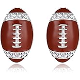 Sterling Silver Football Basketball Softball Baseball Pickleball Soccer Volleyball Tennis Ball Stud Earrings Women Sport Heart Earrings Jewelry Gifts