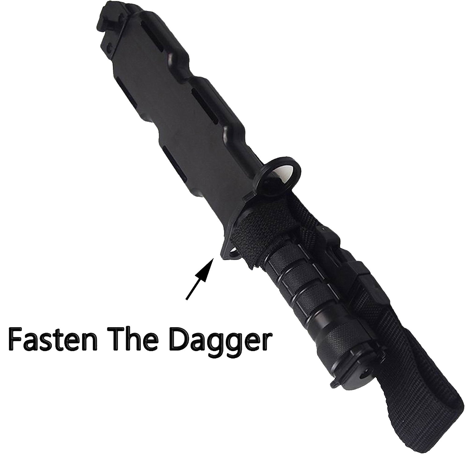 Rubber Combat Knife black Bayonet M9 Style for Training Airsoft Scabbard - memoscan