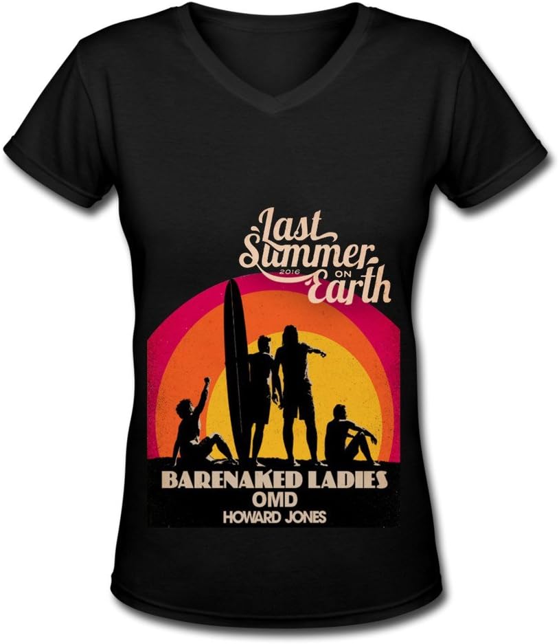 Love Barenaked Ladies On Earth Tour 2016 V Neck T Shirt for Women Black