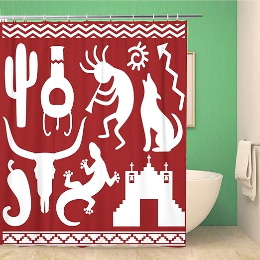 Amazon Com Awowee Bathroom Shower Curtain Southwest Southwestern