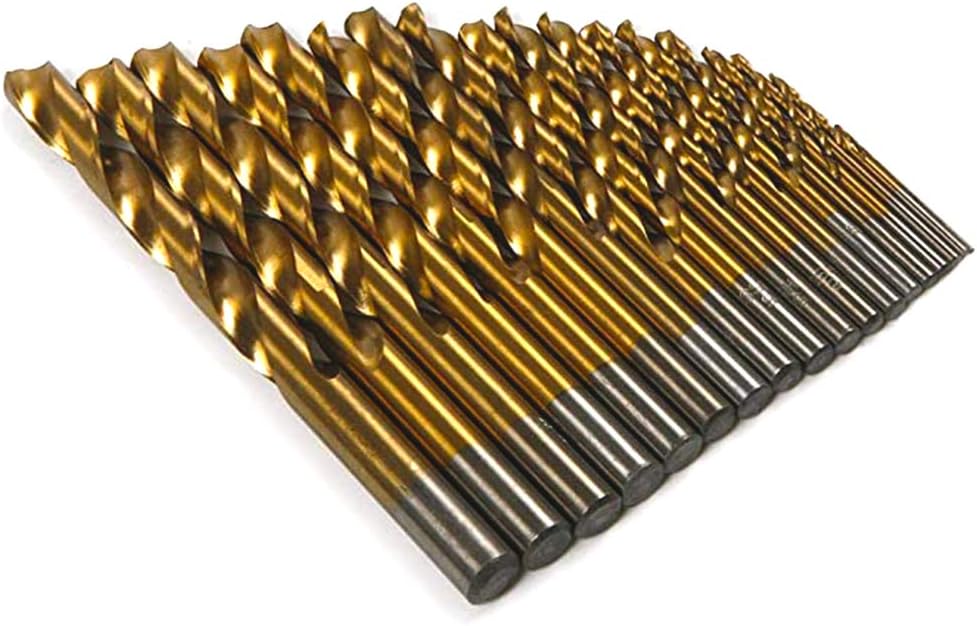 HSS Drill Bit Set 60 PCS 1mm 1.5mm 2mm 2.5mm 3mm 3.5mm Titanium Coated HSS Drill Bit Set Titanium Metal Twist Drill Bit Set Tools High Speed Twist Drill Bit Set for Wood Plastic Aluminum Alloy Copper - Image 3