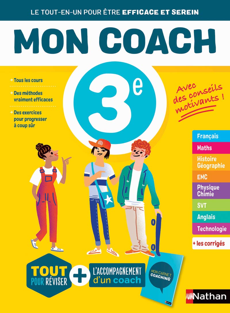 Amazon Fr Mon Coach 3e Reviser Toutes Les Matieres De La 3e Avec L Accompagnement D Un Coach Pour Etre Efficace Et Serein Conforme Au Programme Mimouni Celine Pinto Maria Lafont