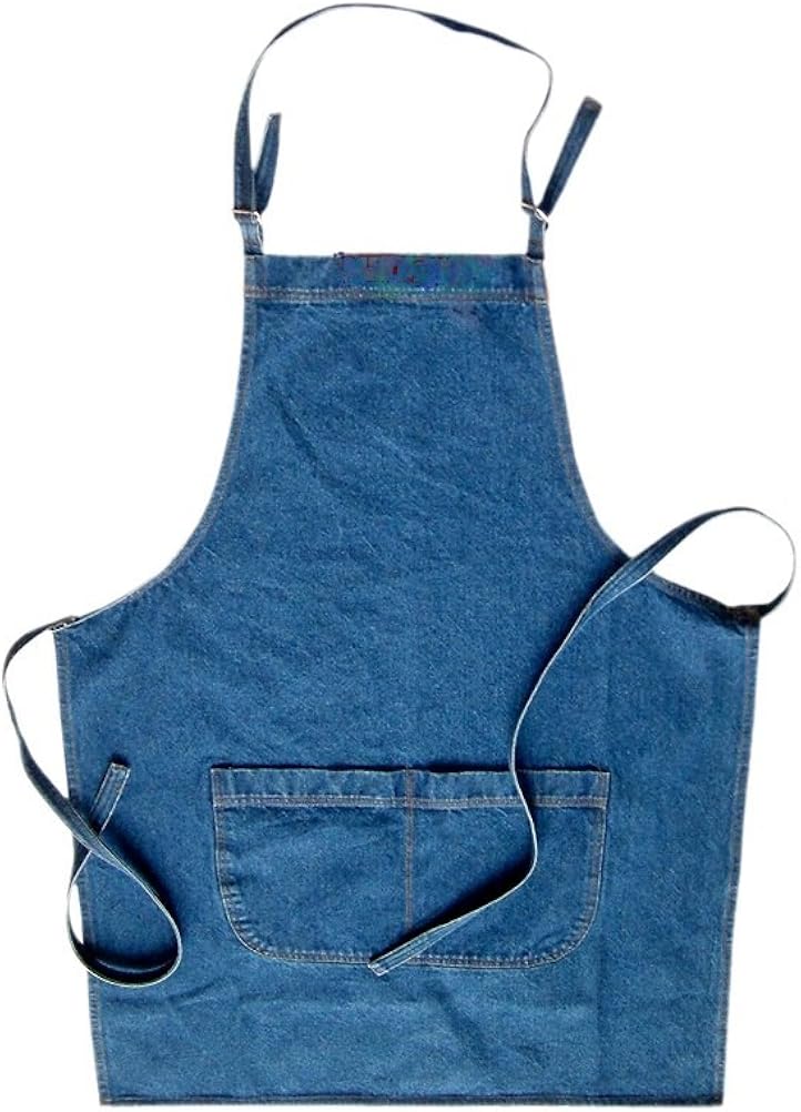 Bronta Mill Denim Apron with Twin Pockets for Men and Women - Chef Work DIY - Stonewash and Light Stonewash - Image 3