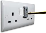 Decoralin 4 Pack Socket Switch Guard Caps Grey Protects Kids Easy Access view 4