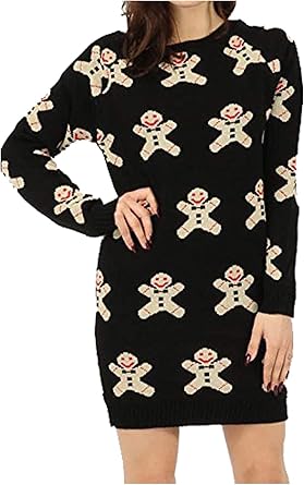 black christmas jumper dress