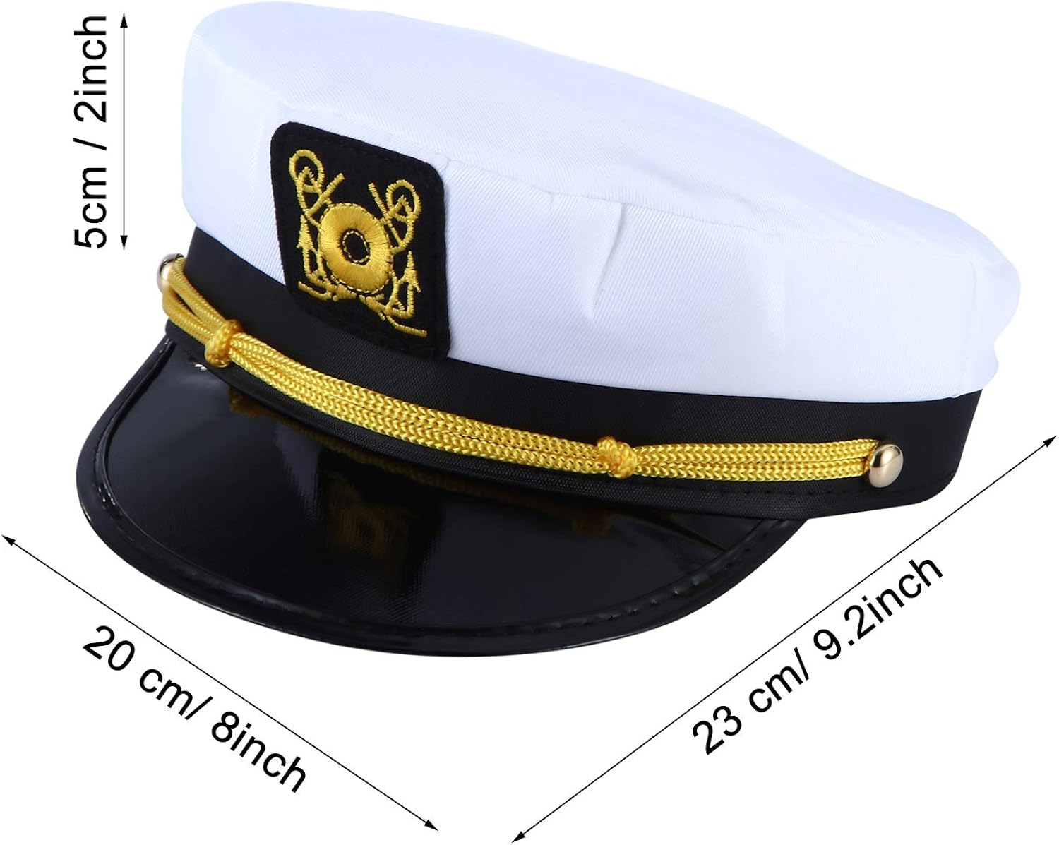 4 Pieces Nautical Captain White Sailor 