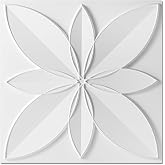 WOWSTAR 12-Pack 24"x24" Drop Ceiling Tiles, Waterproof Glue Up Ceiling Decor, White