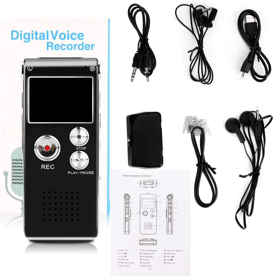 Recoder Usb Rechargeable 8GB Digital Voice Recorder, Maxjaa USB Rechargeable Voice Recorder Pen ...