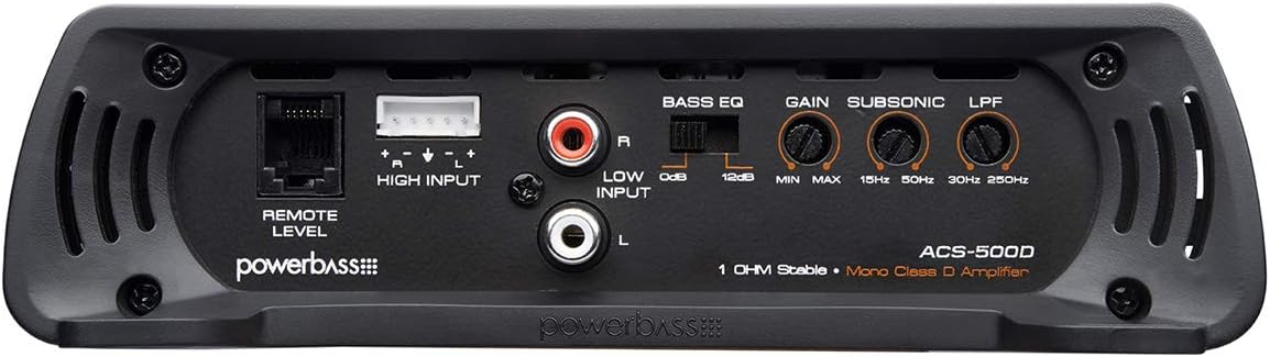 PowerBass ACS-500D 1000 Watt Class-D Monoblock Amplifier Compact Car